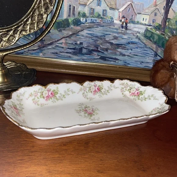 Vintage Limoges France celery platter dish